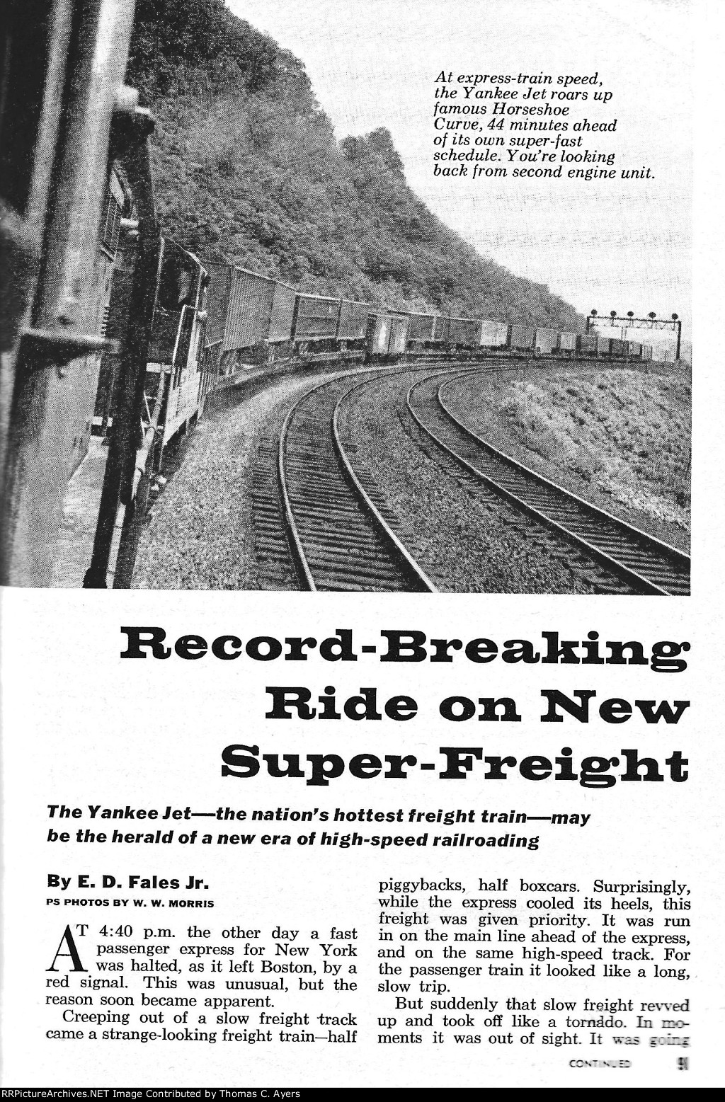 "Record-Breaking Ride On New Super-Freight," Page 91, 1961